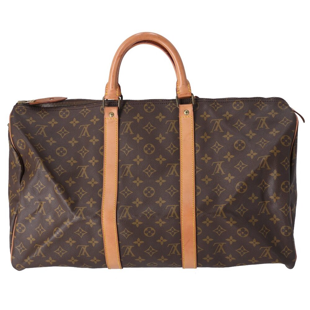 Louis Vuitton Keepall 50 Duffle Bag Monogram Boston Bag M41426 Brown Canvas - Picture 5 of 10